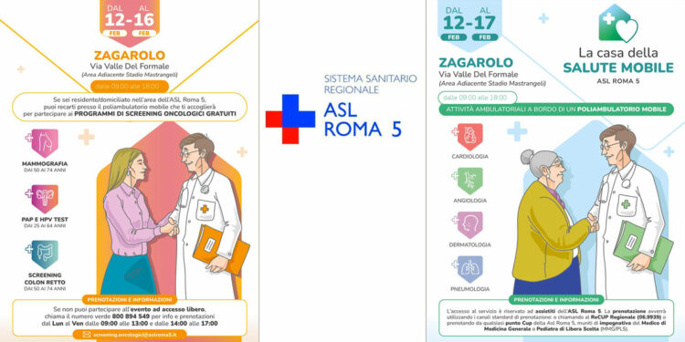 Zagarolo – Screening oncologici gratuiti e attività ambulatoriali