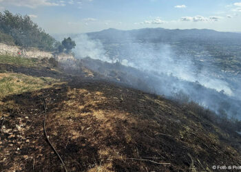 Monte Ginestro in fiamme, paura a Castel San Pietro Romano