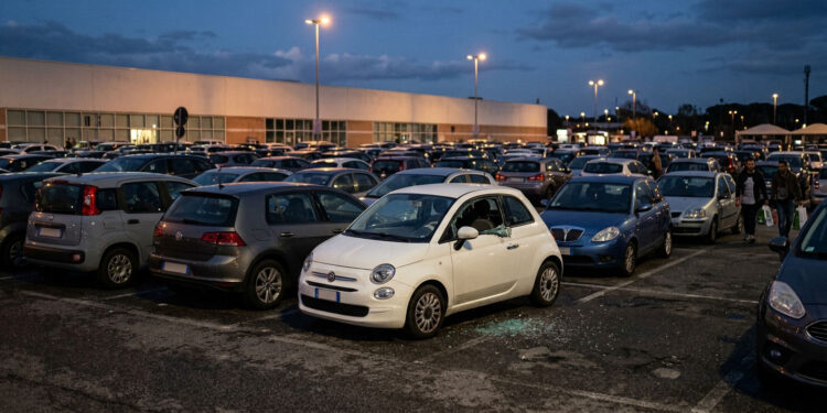 Tentativo di furto nel parcheggio del centro commerciale